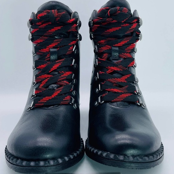 NIB 7.5 Black Gentle Souls Kenneth Cole Brooklyn Lace Up Ankle Boot - Picture 12 of 14